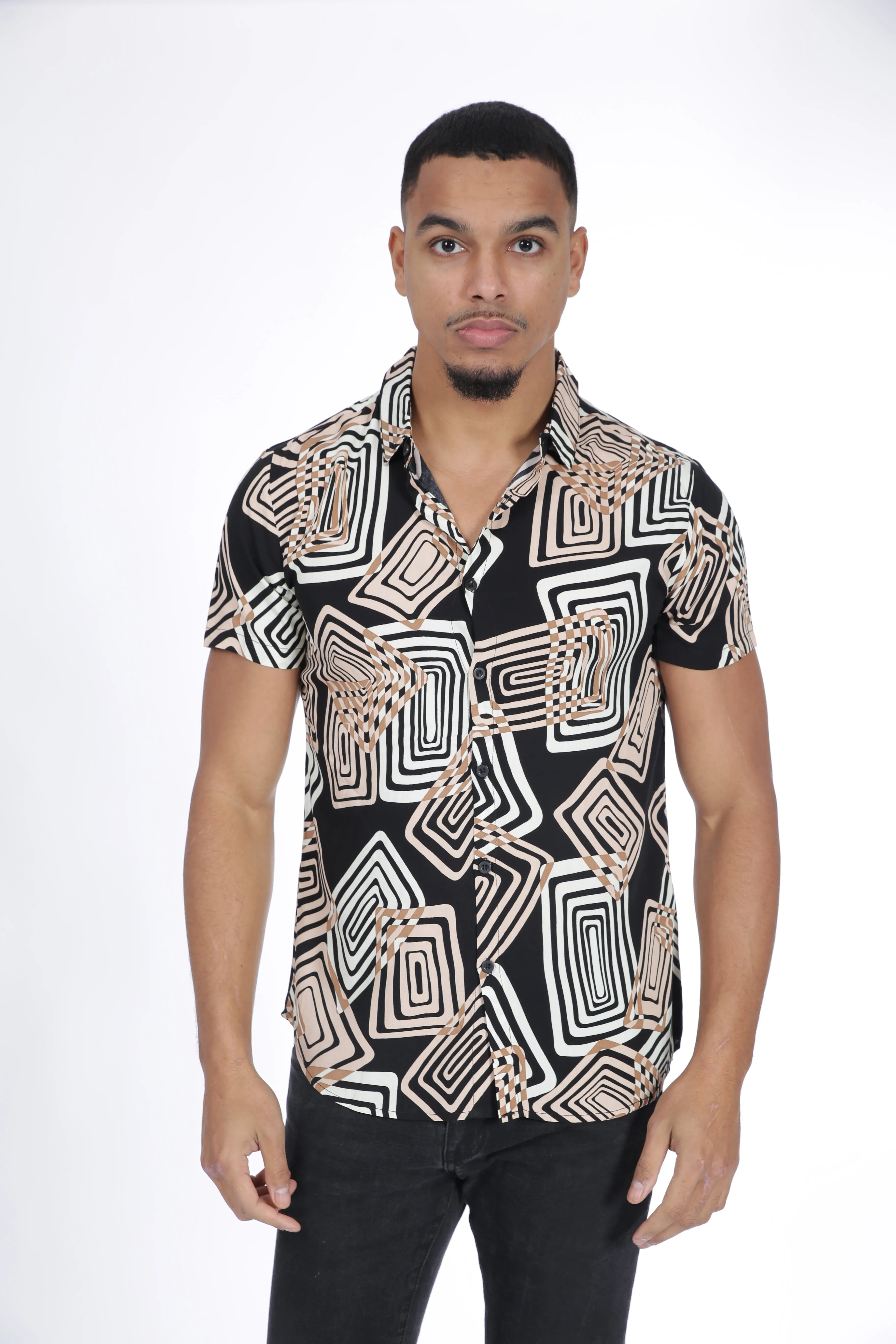 Hypnotic Squares Shirt by Zayne