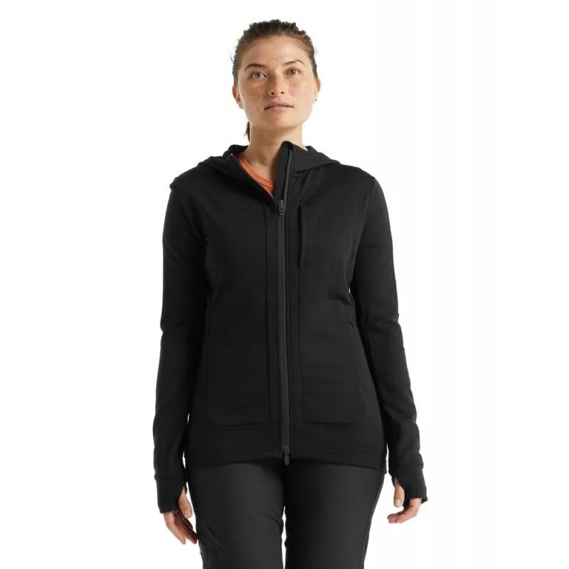 Quantum III LS Zip Hood - Merino Fleece Jacket for Women