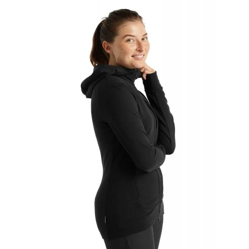 Quantum III LS Zip Hood - Merino Fleece Jacket for Women