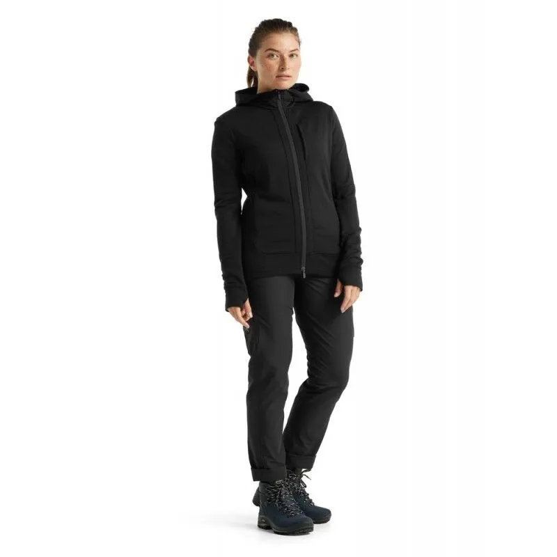 Quantum III LS Zip Hood - Merino Fleece Jacket for Women