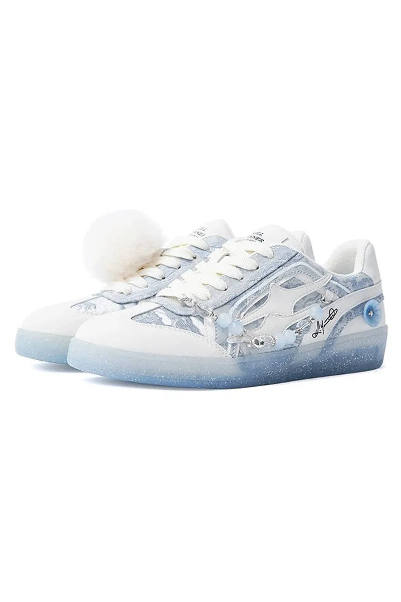 Icy Bue Unisex Retro Low Top Trainers