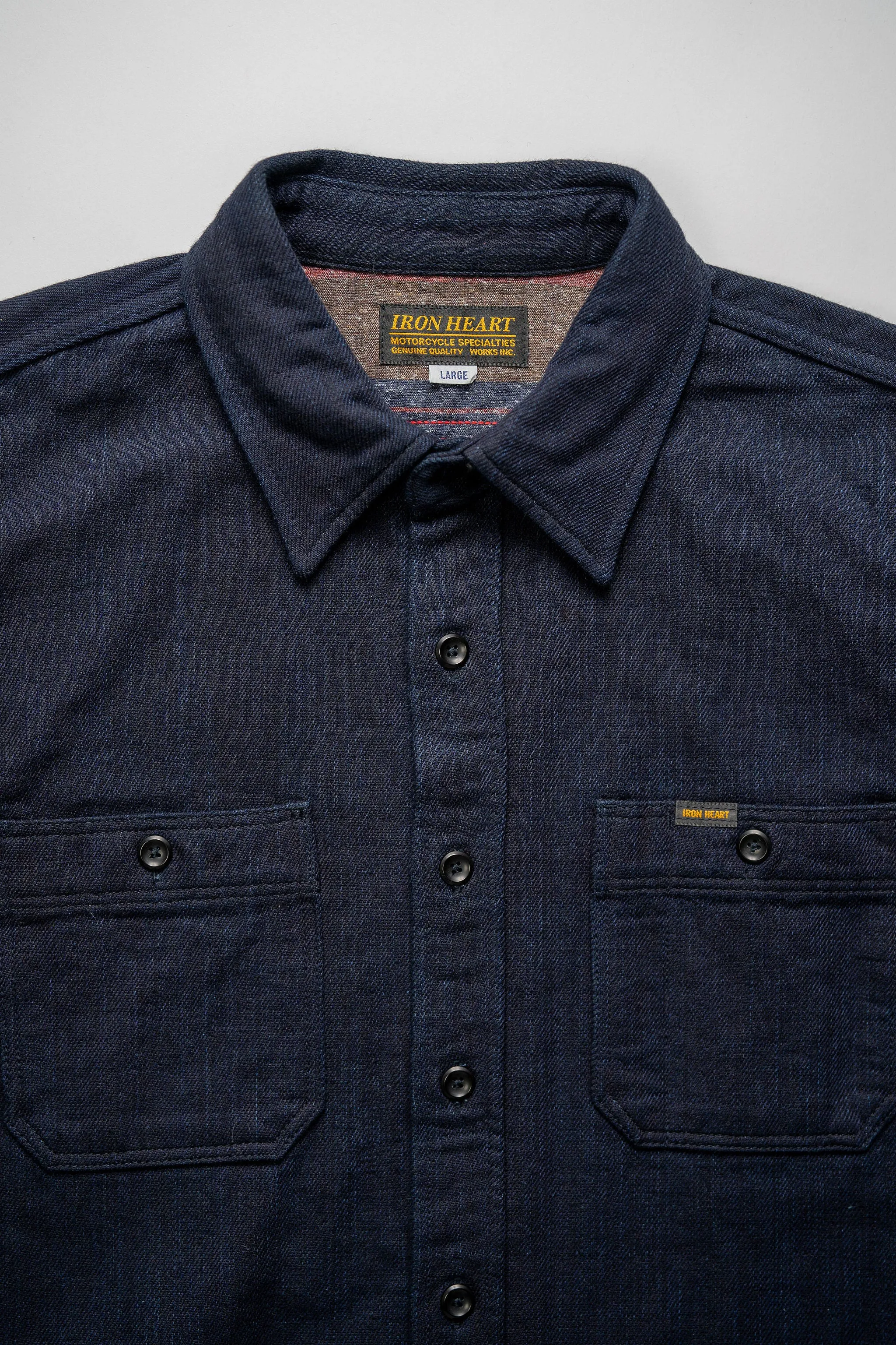 Iron Heart IHSH-374-IND 14oz Double Cloth Work Shirt - Indigo