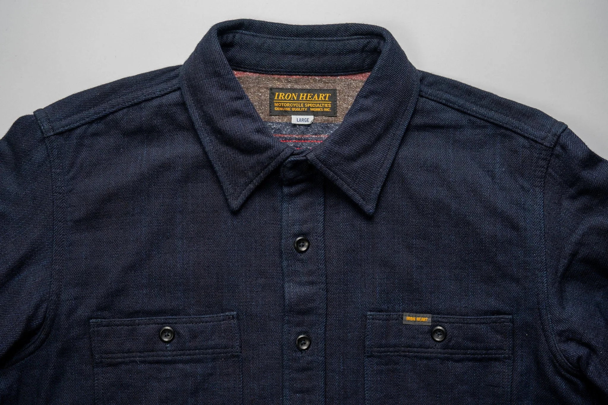 Iron Heart IHSH-374-IND 14oz Double Cloth Work Shirt - Indigo