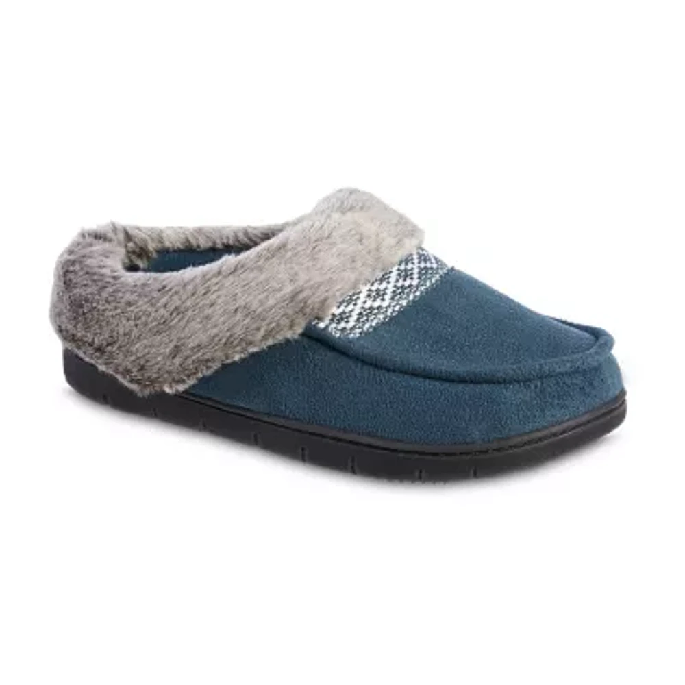 Isotoner Microsuede Square Womens Slip-On Slippers