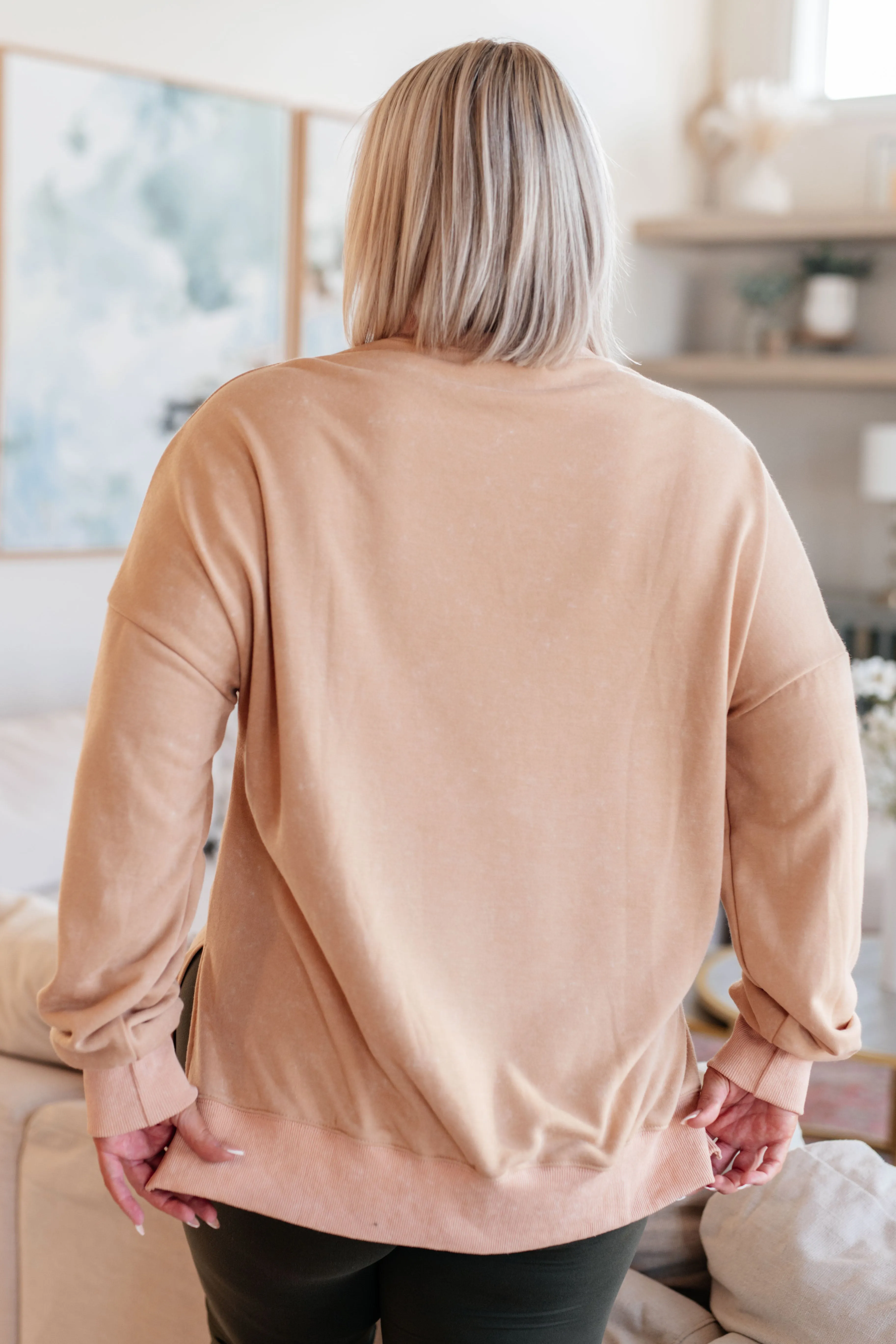 Oversized Khaki Sweatshirt - Jane