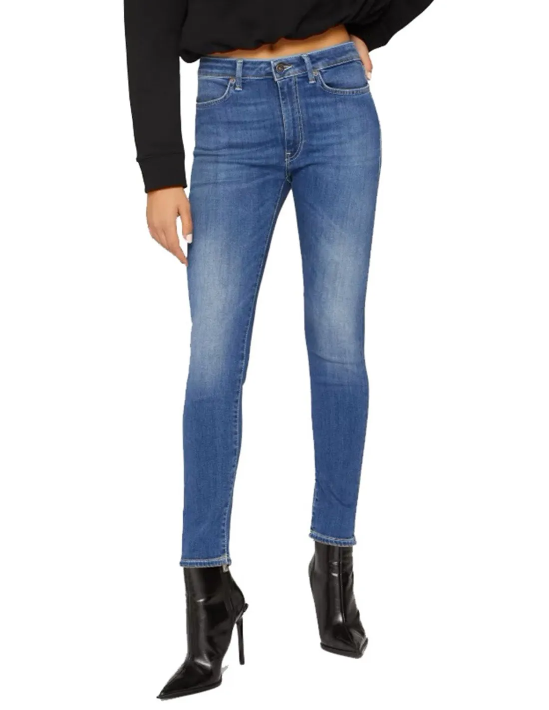 Dondup Donna Iris DP450 blue jeans AI22