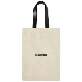 Jil Sander Flat Tote in Off White