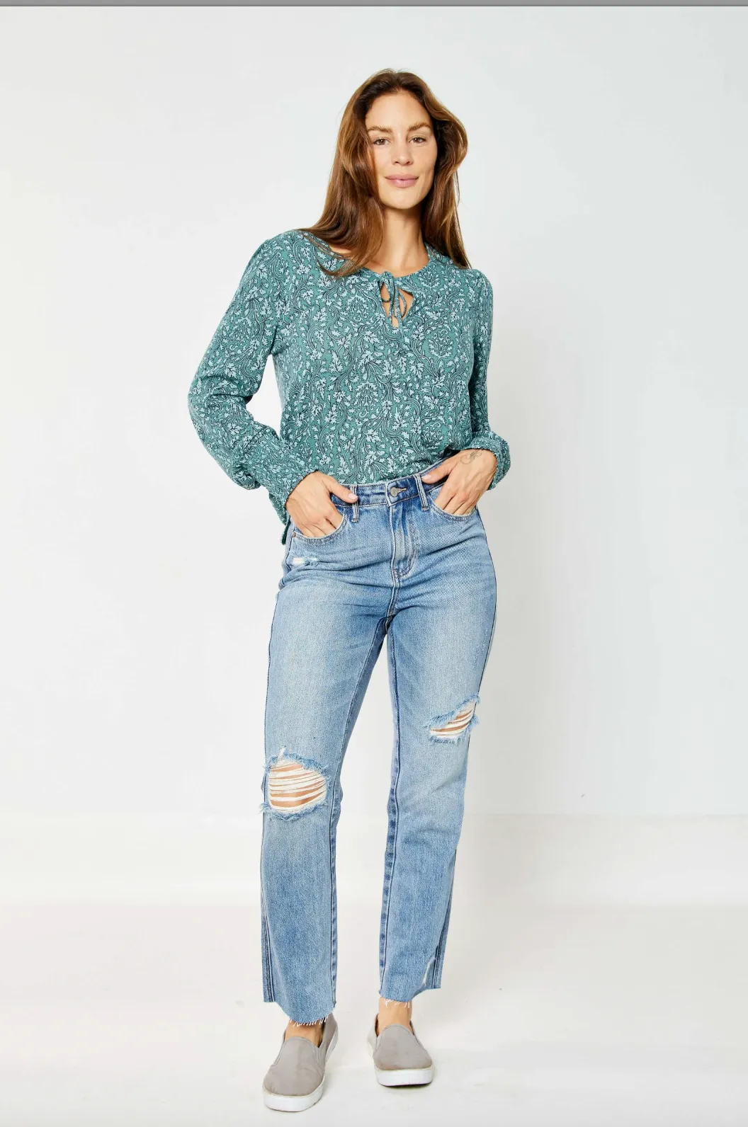 Destroyed Straight Leg Jeans by Judy Blue