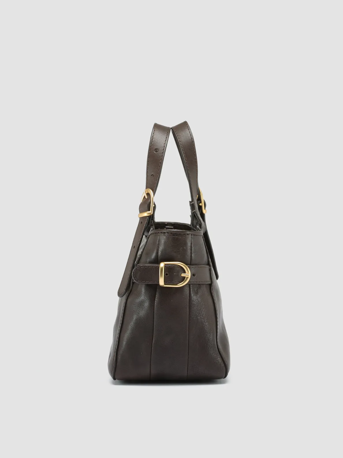 JULIE 004 - Brown Leather Shoulder Bag