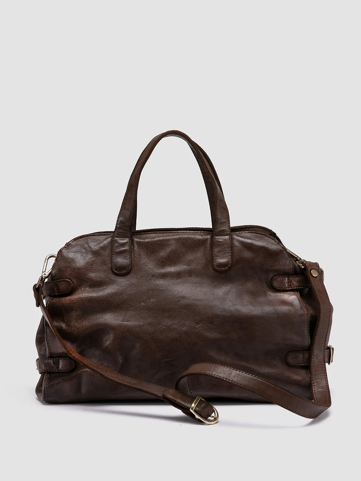 JULIE 011 - Brown Leather Shoulder Bag