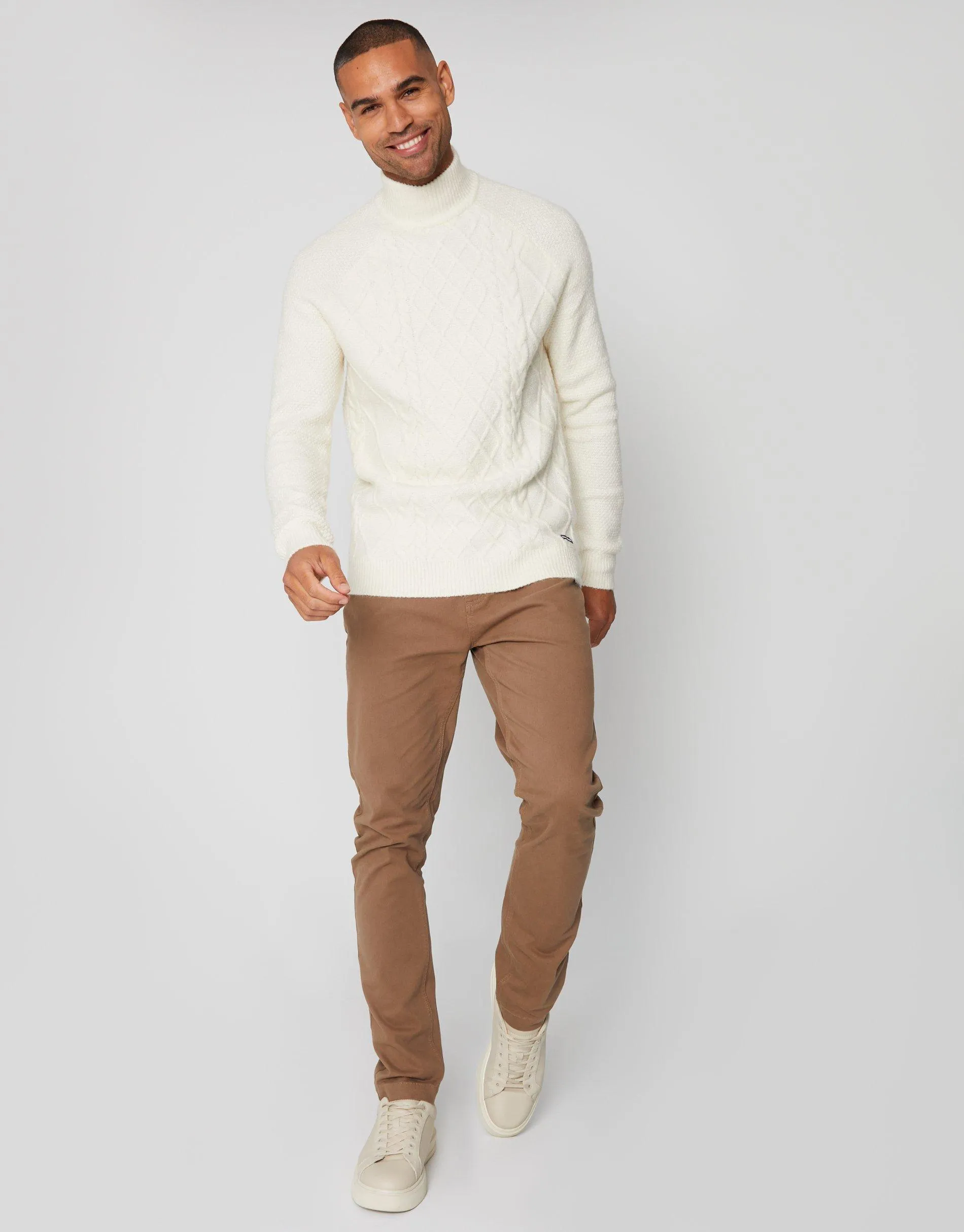 Turtle Neck Cable Knit Jumper by 'Ayres'