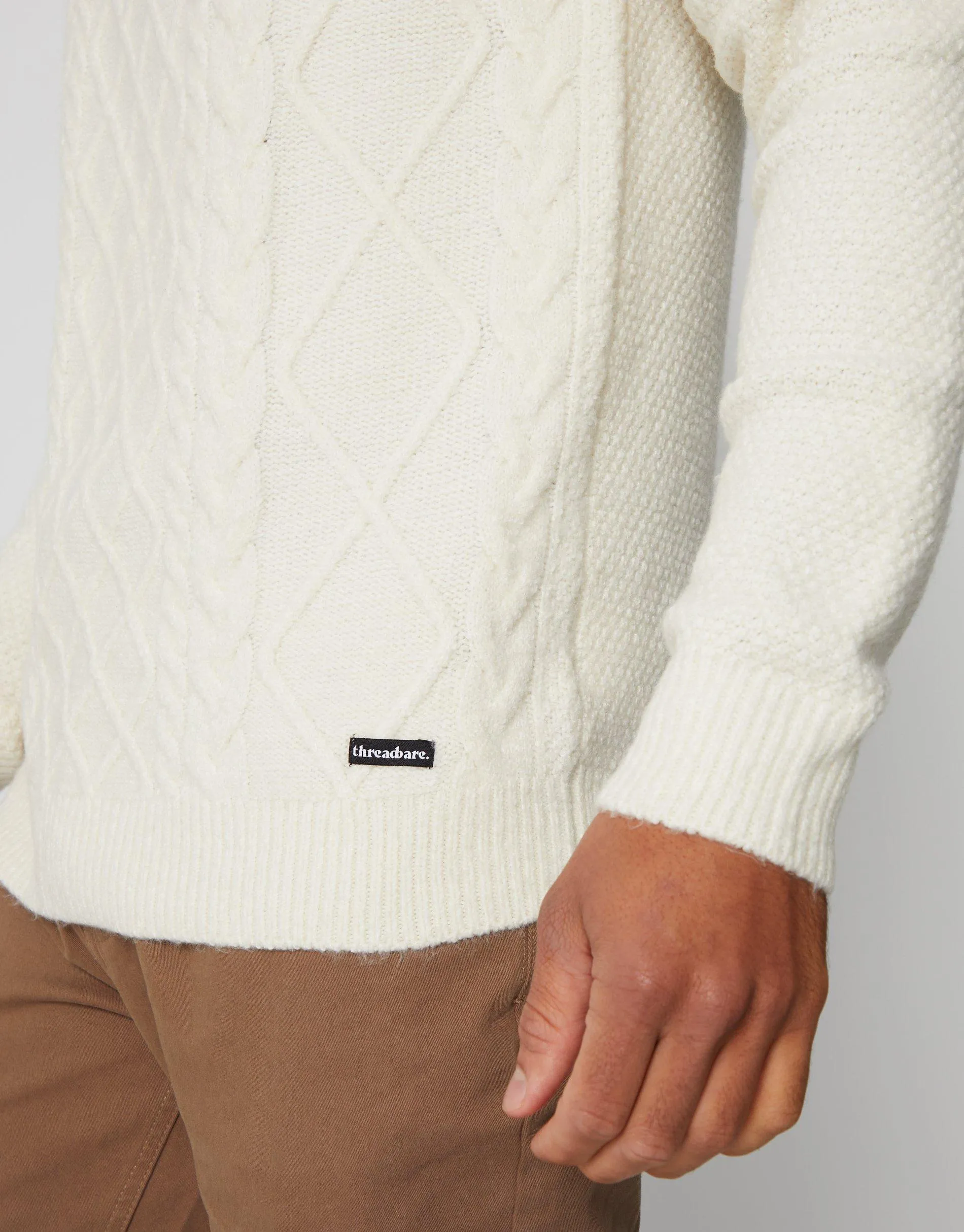 Turtle Neck Cable Knit Jumper by 'Ayres'