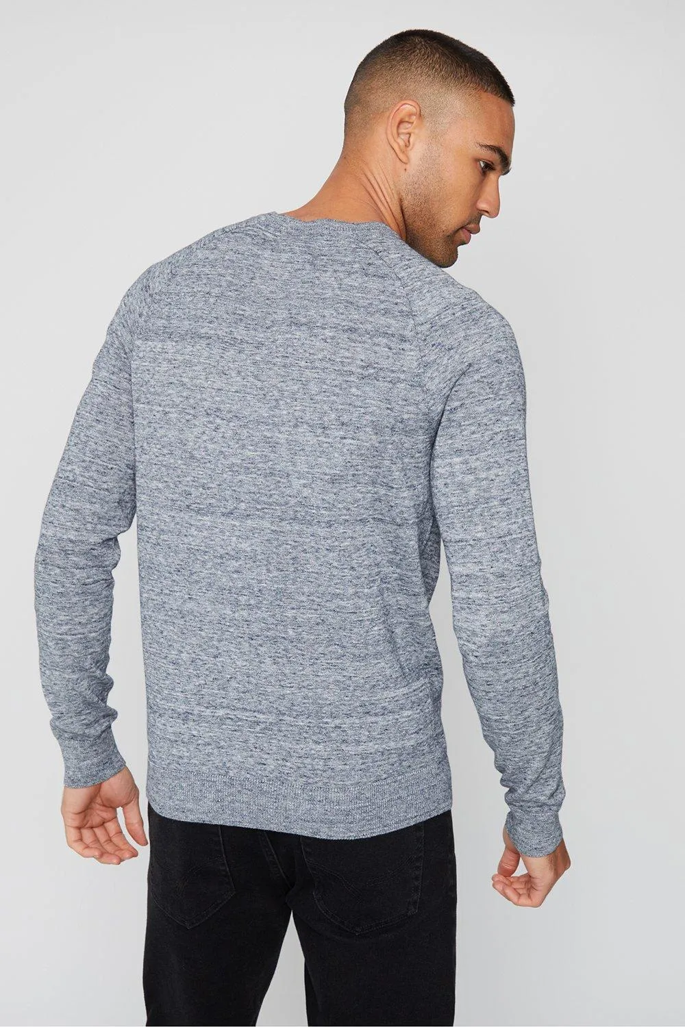 'Morland' Cotton Crew Neck Knitted Jumper by Threadbare