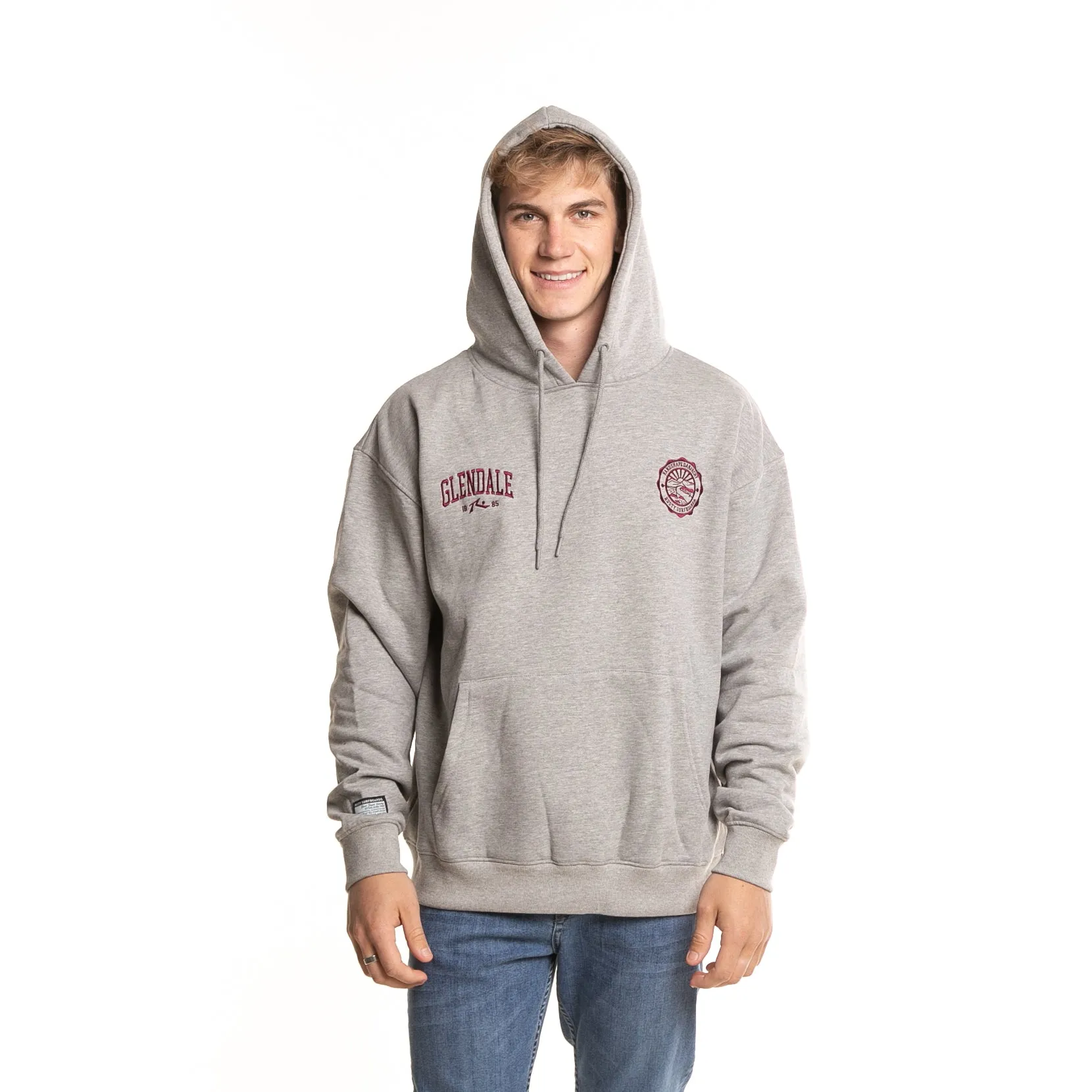 Kangaroo Rusty Gray Melange Hoodie Glendale