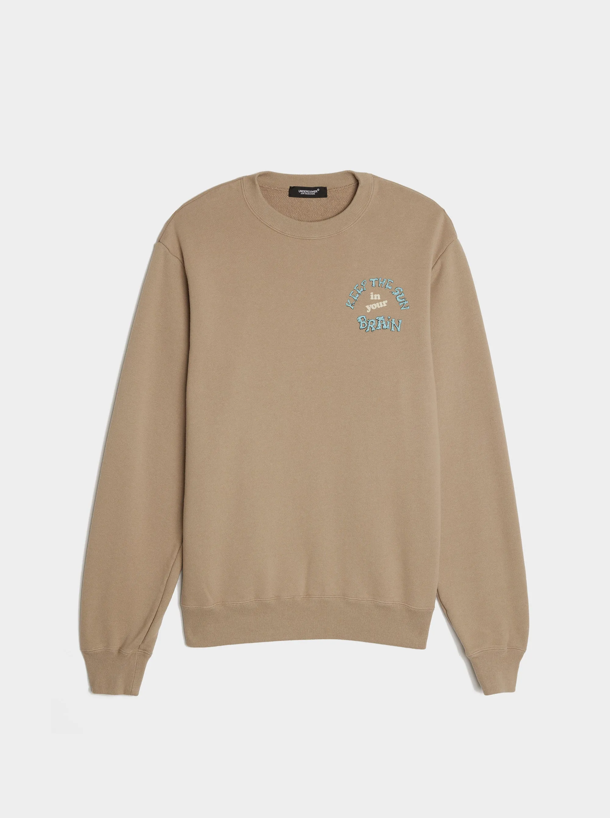 Beige Sweatshirt with Keep The Sun Print