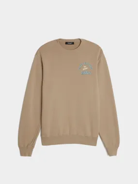 Beige Sweatshirt with Keep The Sun Print