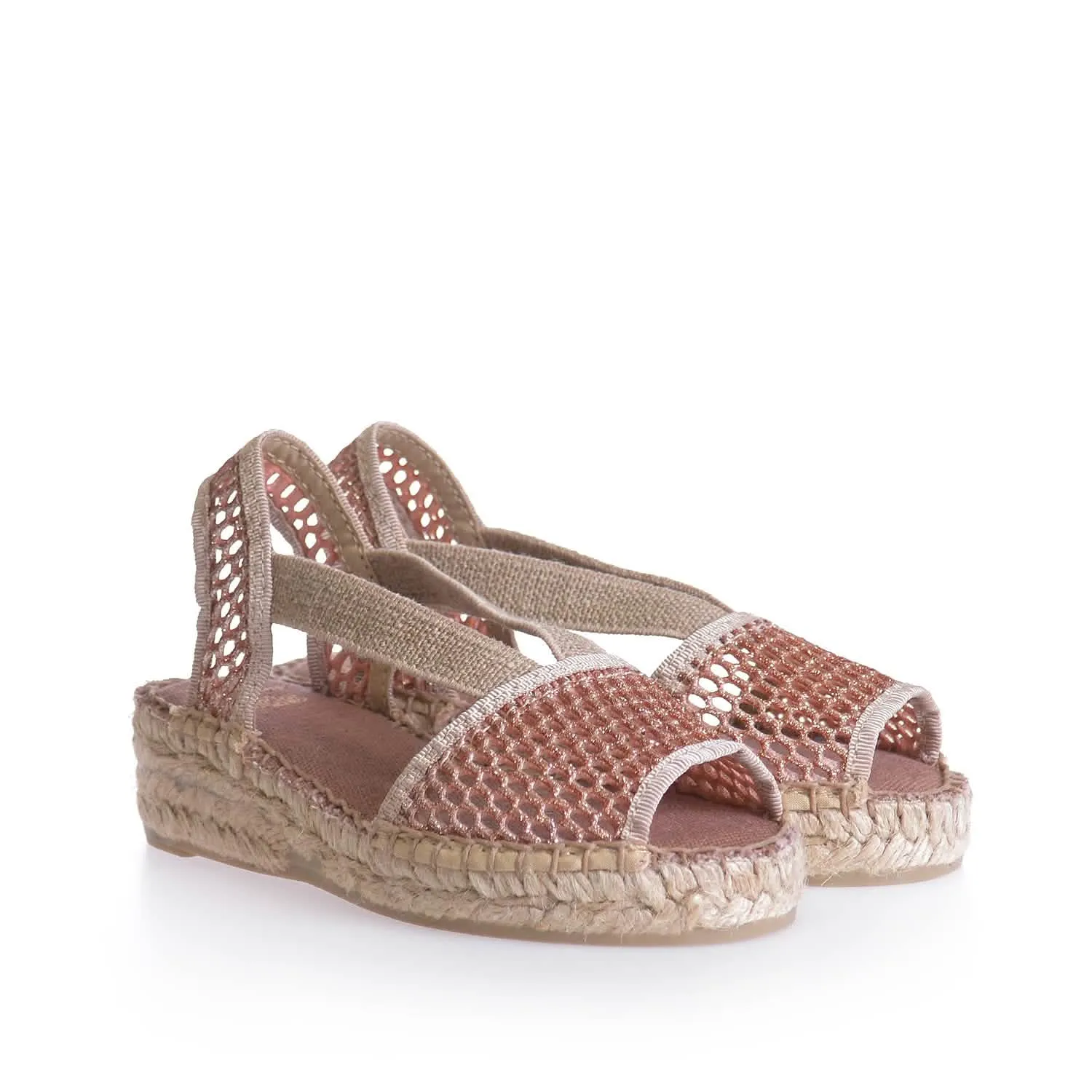 Kids' Metallic Cotton Blend Wedge Espadrille - Eli-ZY