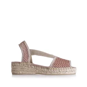 Kids' Metallic Cotton Blend Wedge Espadrille - Eli-ZY