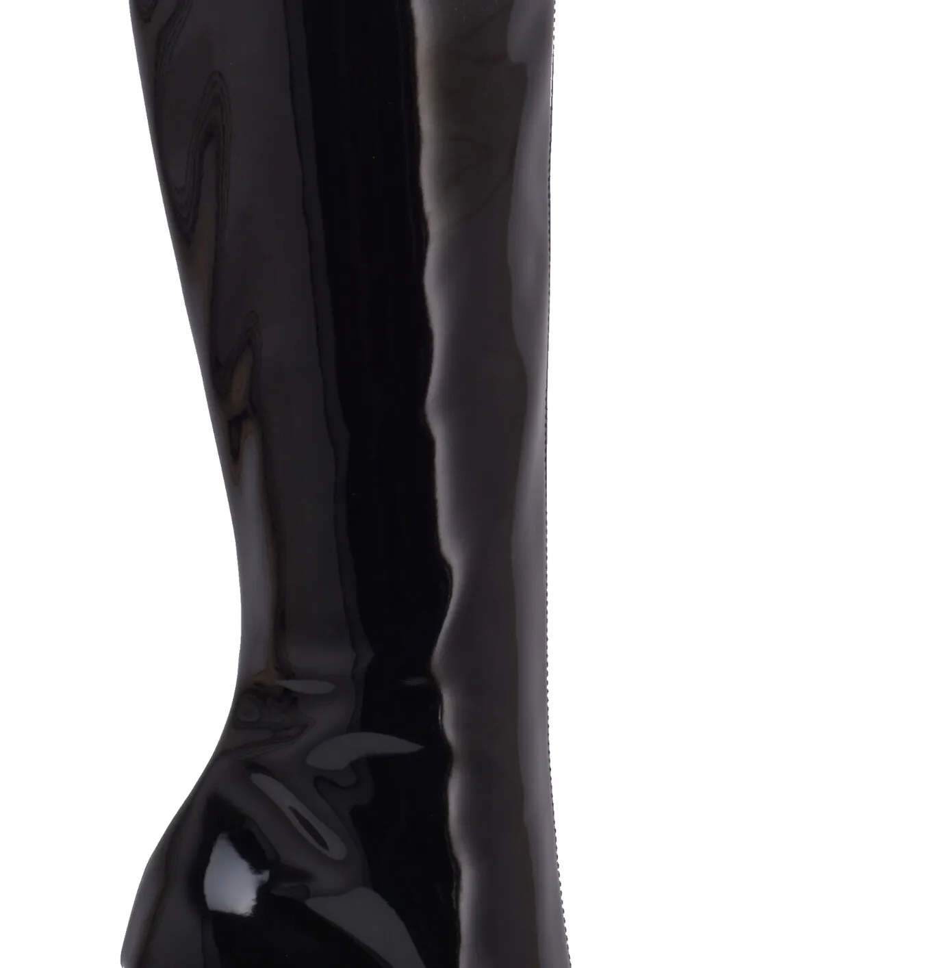 Knee boots with 12 cm heel in Italian VEGAN leather