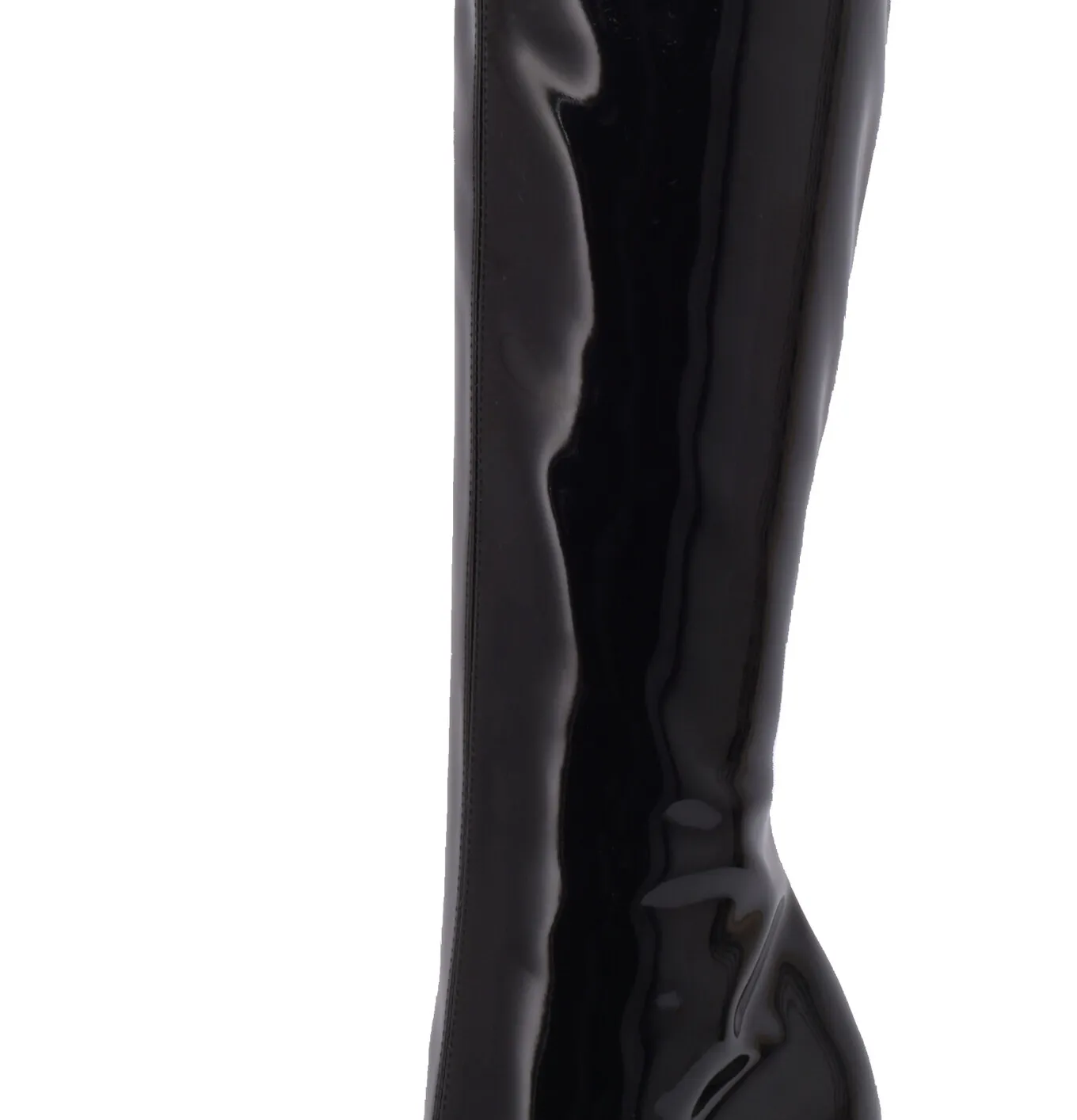 Knee boots with 12 cm heel in Italian VEGAN leather