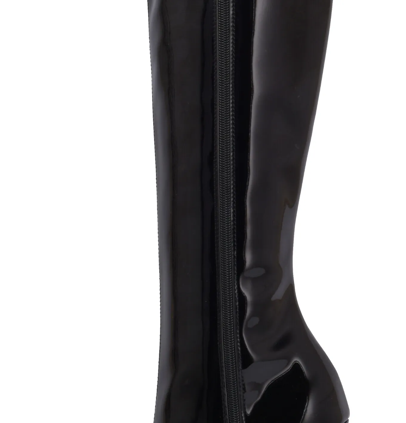 Knee boots with 12 cm heel in Italian VEGAN leather