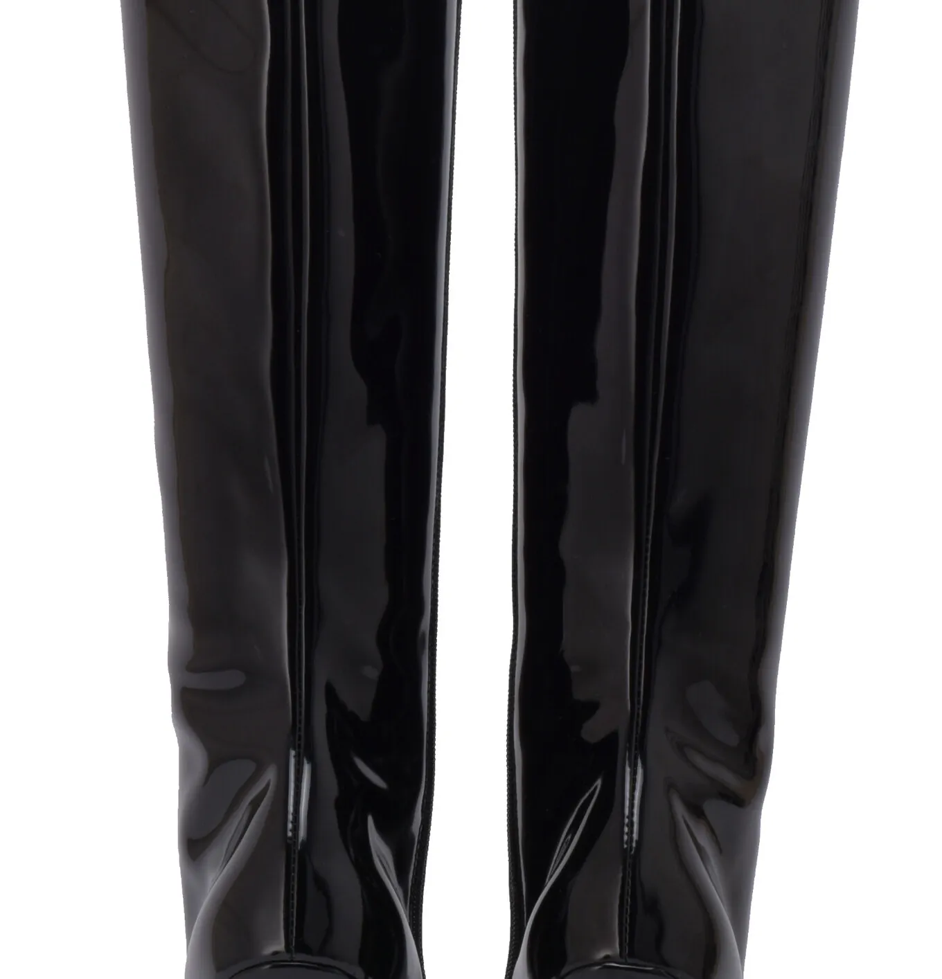 Knee boots with 12 cm heel in Italian VEGAN leather