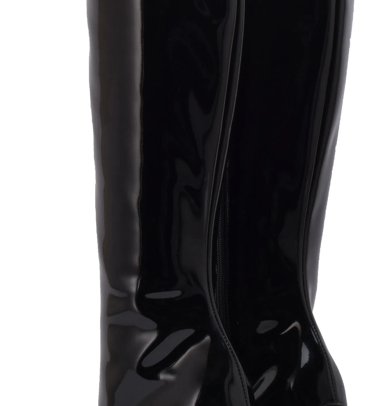 Knee boots with 12 cm heel in Italian VEGAN leather