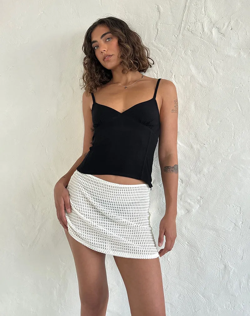 Knit Ivory Oruto Skirt