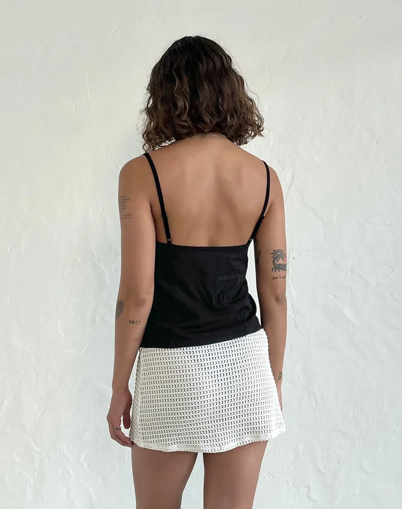 Knit Ivory Oruto Skirt