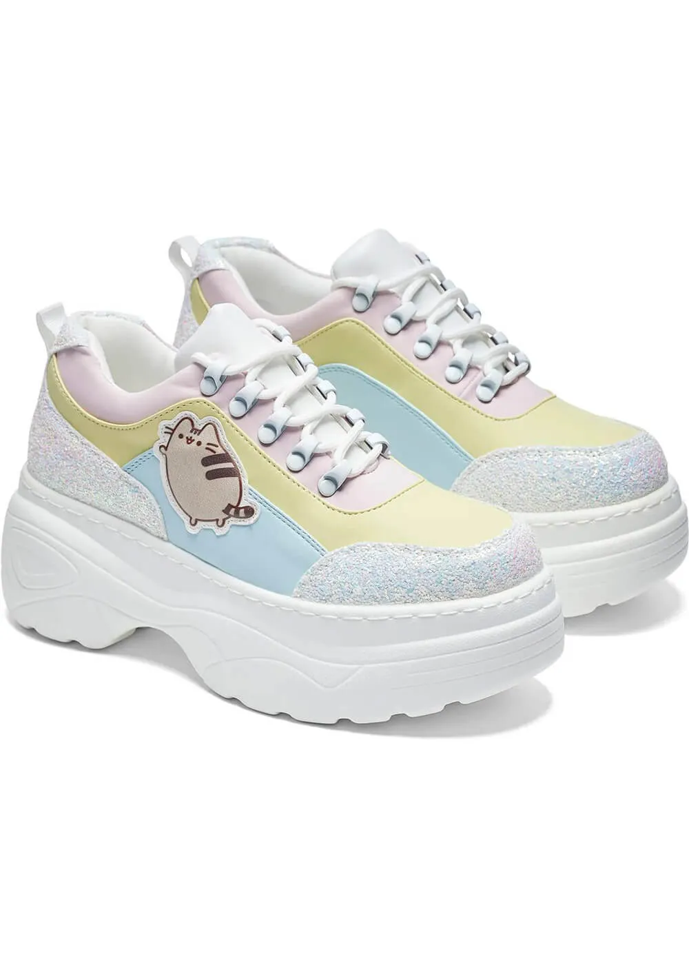 Koi Pusheen Unicorn Glitter Chunky Trainers - Multi Color