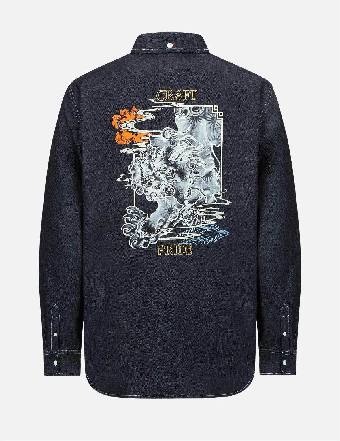 Komainu Framed Graphic Print Denim Shirt