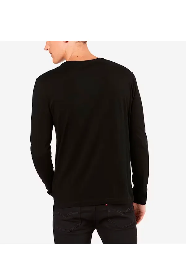 Lacoste Premium Pima L/S Logo Tee Black