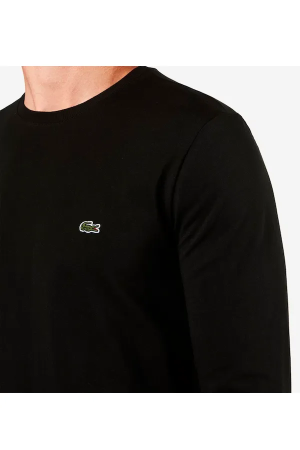 Lacoste Premium Pima L/S Logo Tee Black