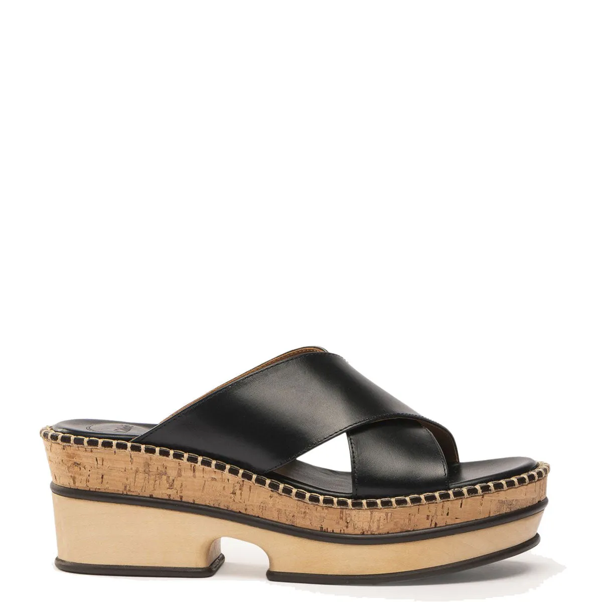 Laia Flatform Slide, Black - Stylish Women's Sandal