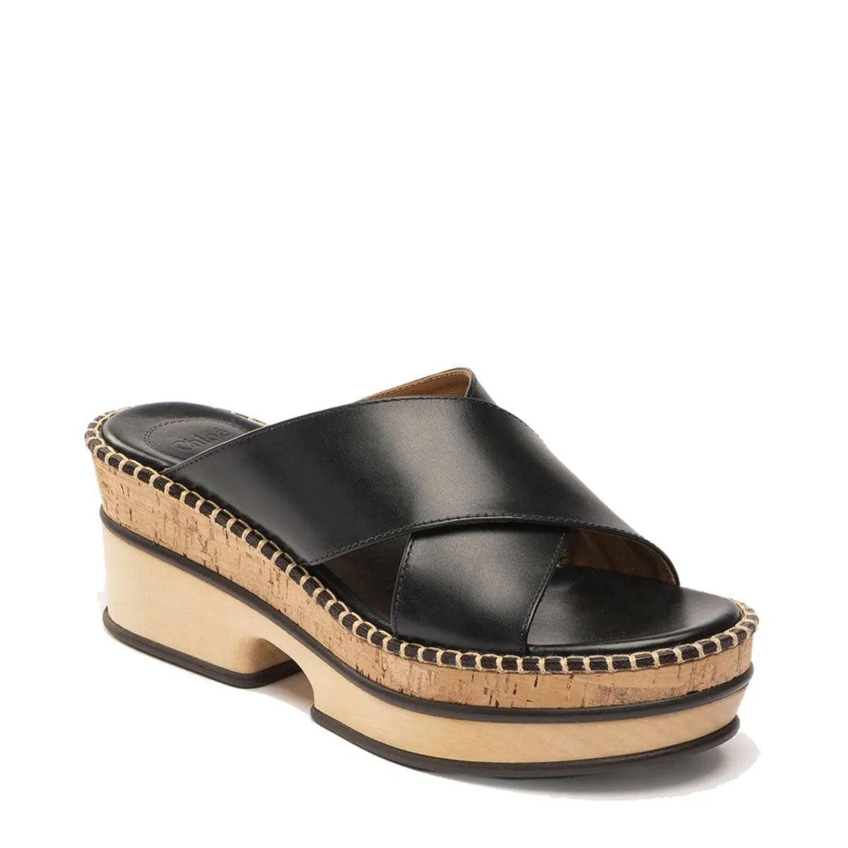 Laia Flatform Slide, Black - Stylish Women's Sandal