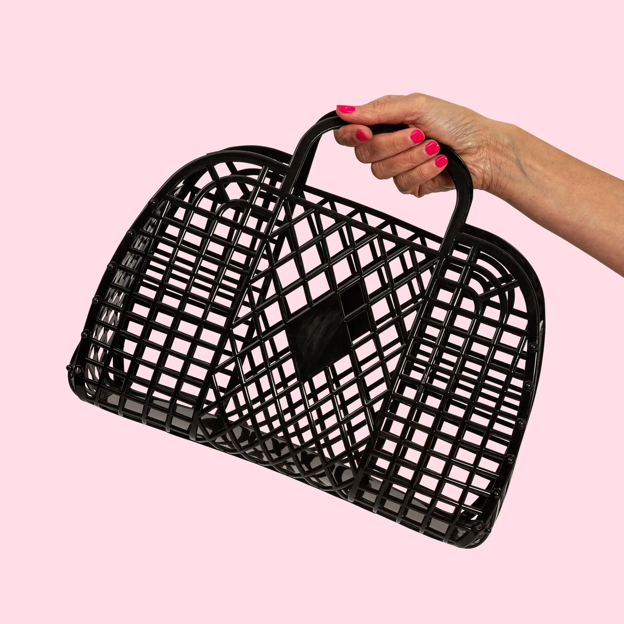 Black Retro Jelly Basket - Large