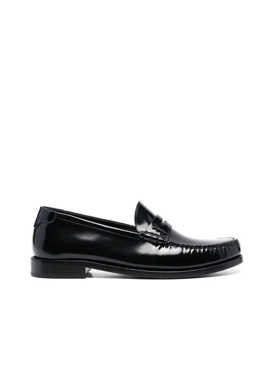 Le Loafer Penny Slippers in Glazed Leather