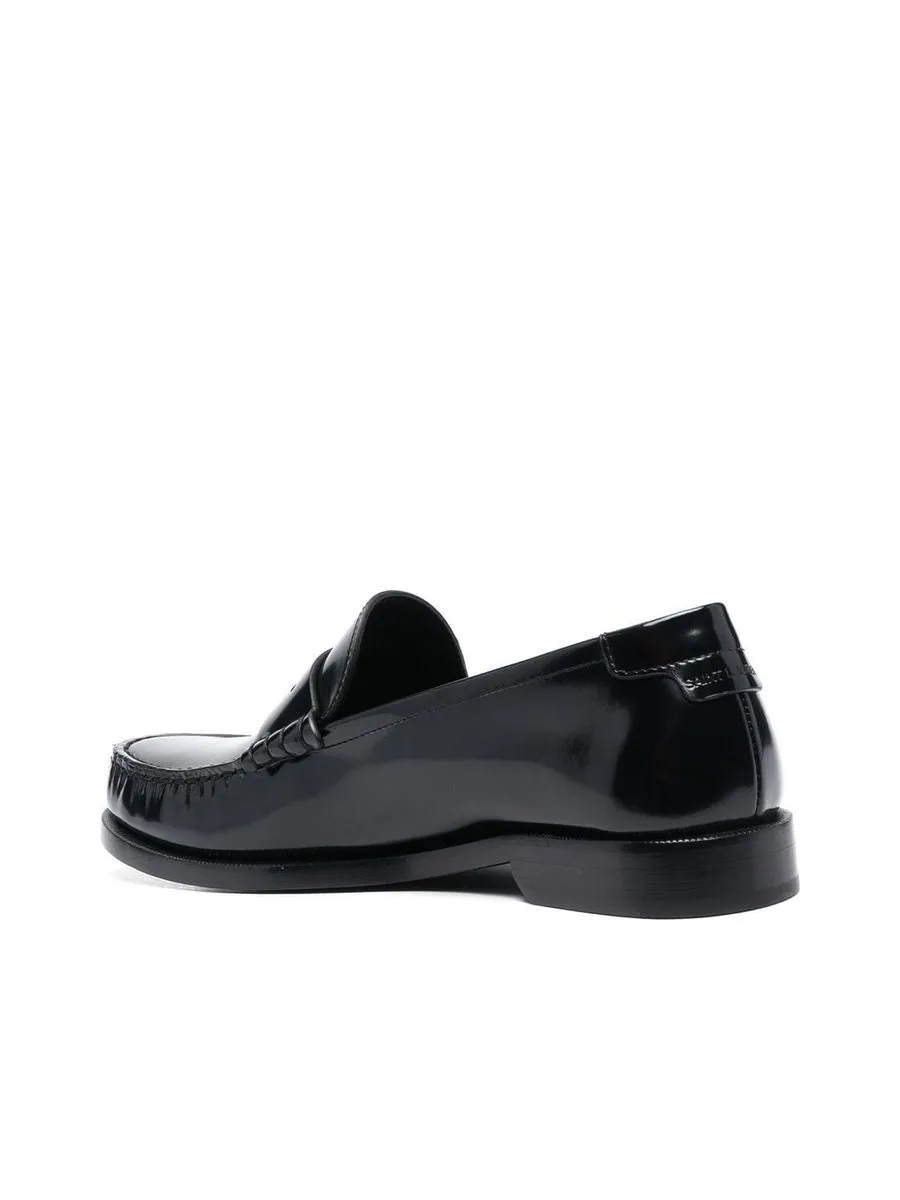 Le Loafer Penny Slippers in Glazed Leather