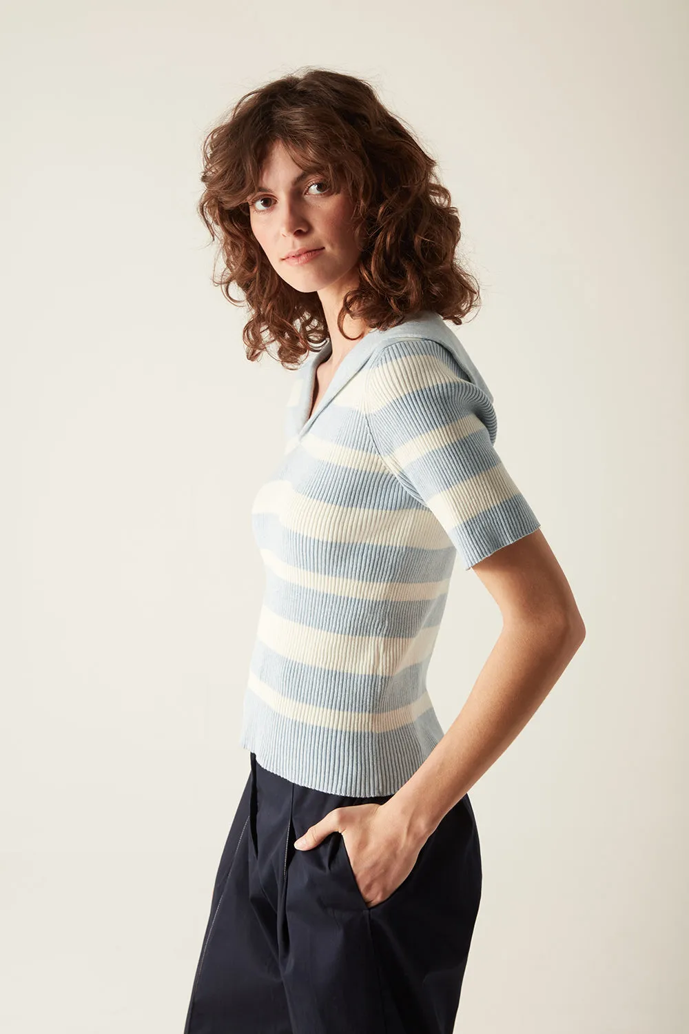 Lee Blue Short Sleeve Knit