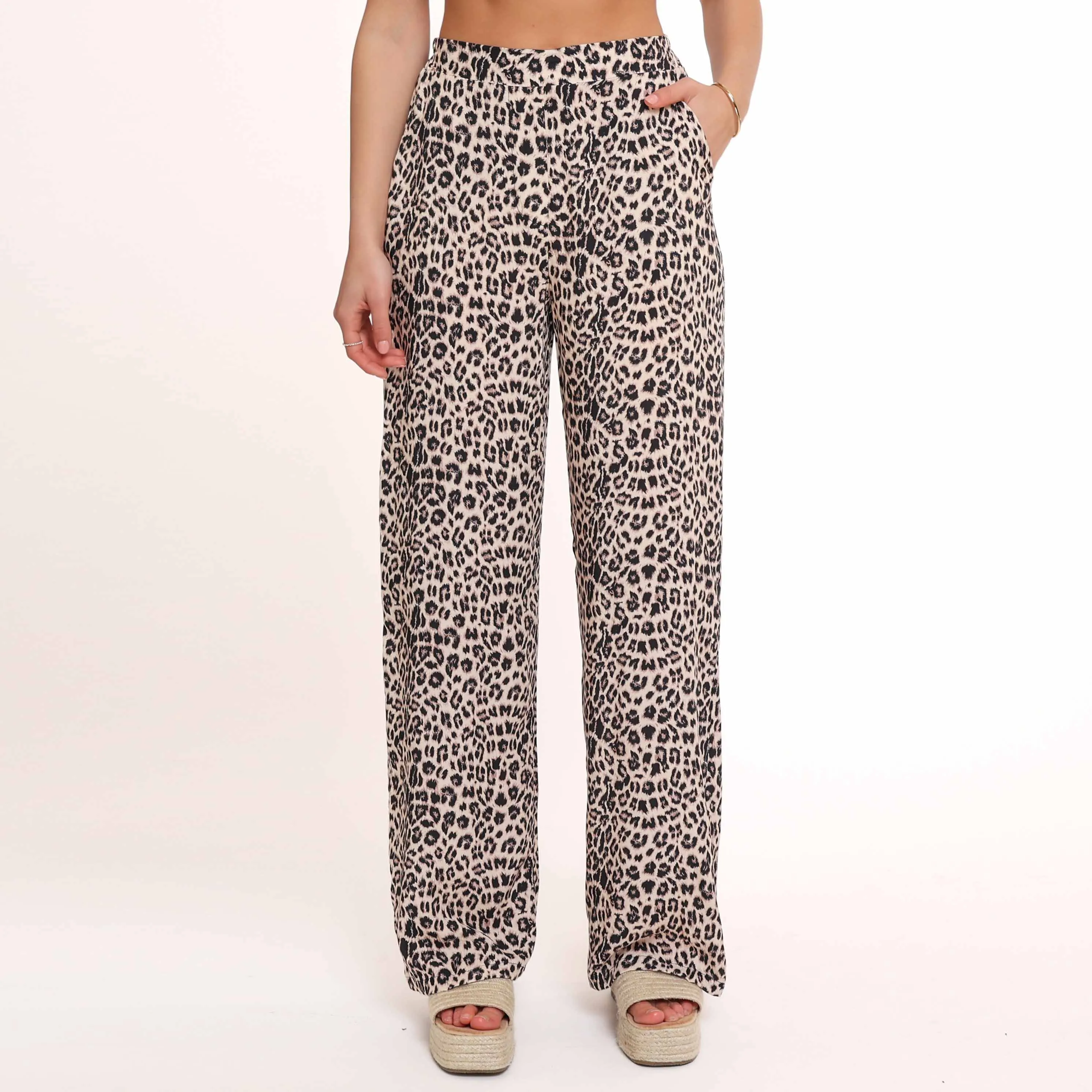 Leopard Print Pants - Trousers