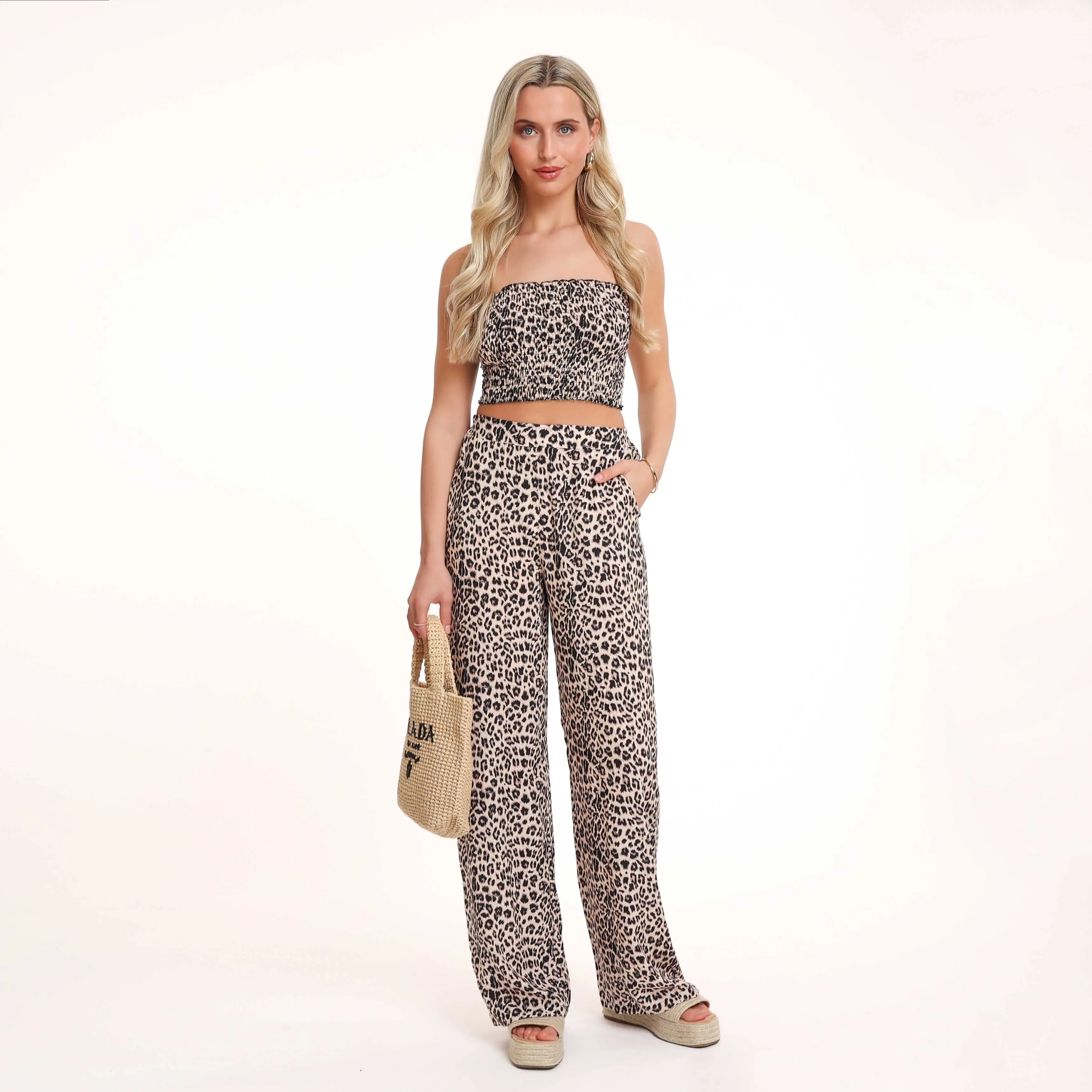 Leopard Print Pants - Trousers