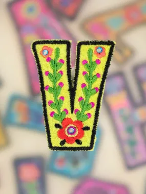 Letter Patch Sticker - V