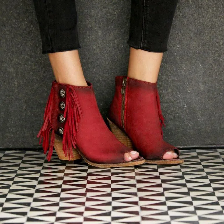 Black Red Booties - Shop Liberty Black Res. Vegas Rojo Booties