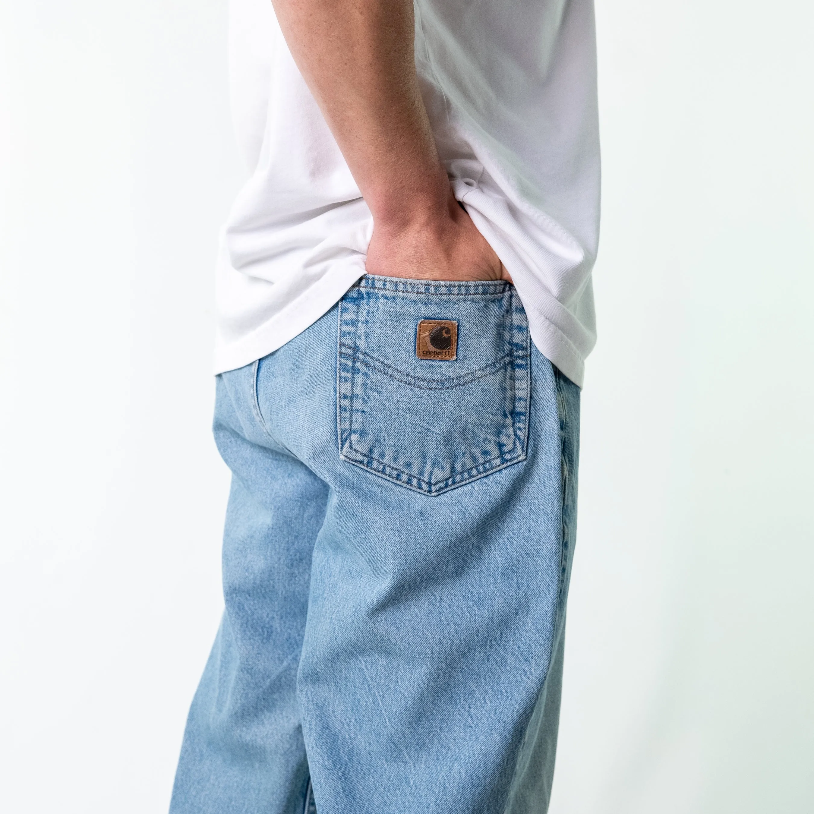 Light Blue 90s Carhartt Denim Jeans Baggy Pants (40x32)