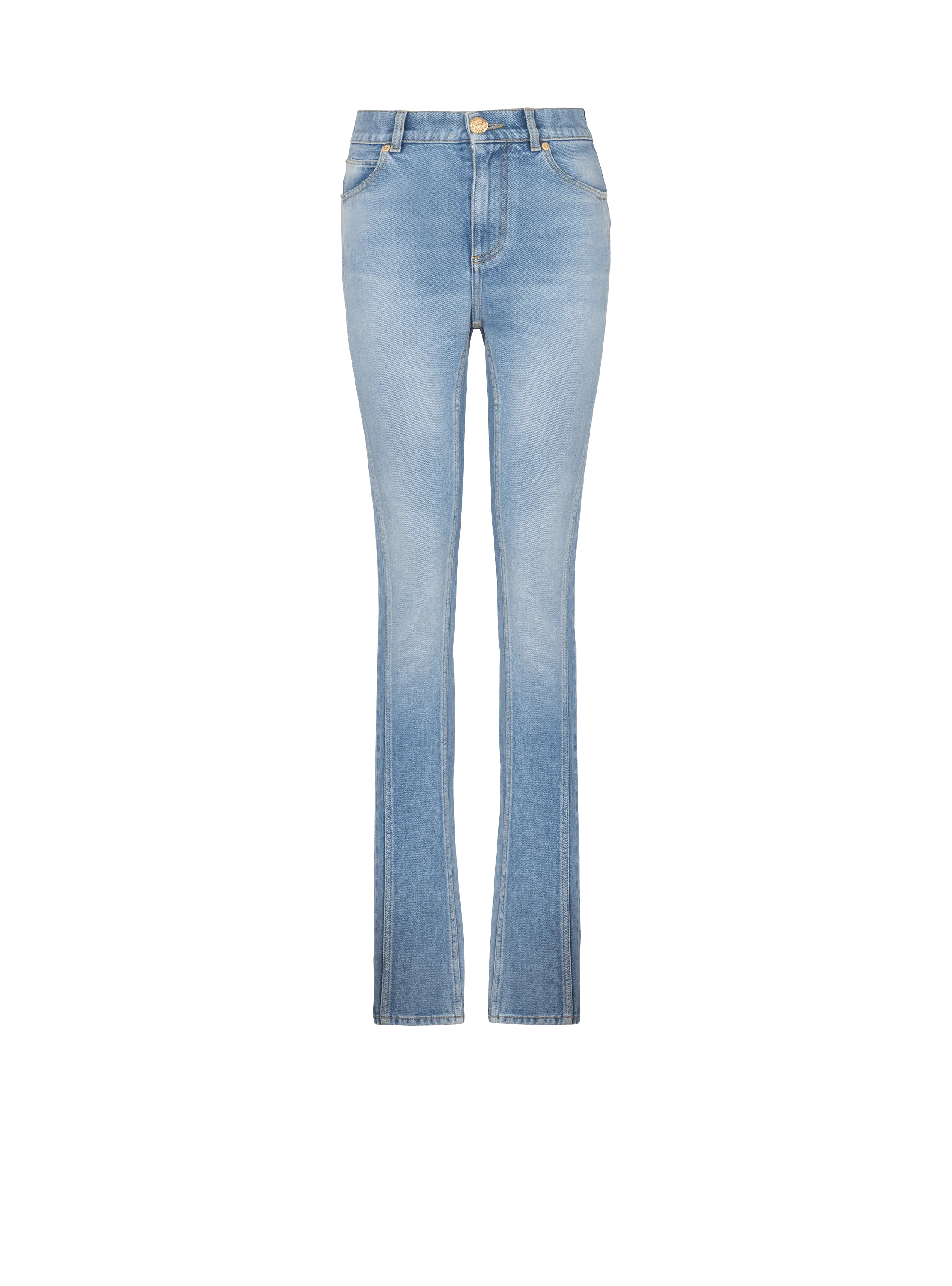 Light blue denim slim-fit jeans