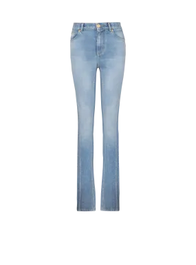 Light blue denim slim-fit jeans