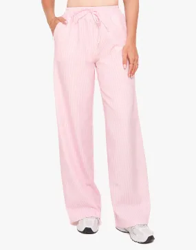 Light Pink Striped Long Pants