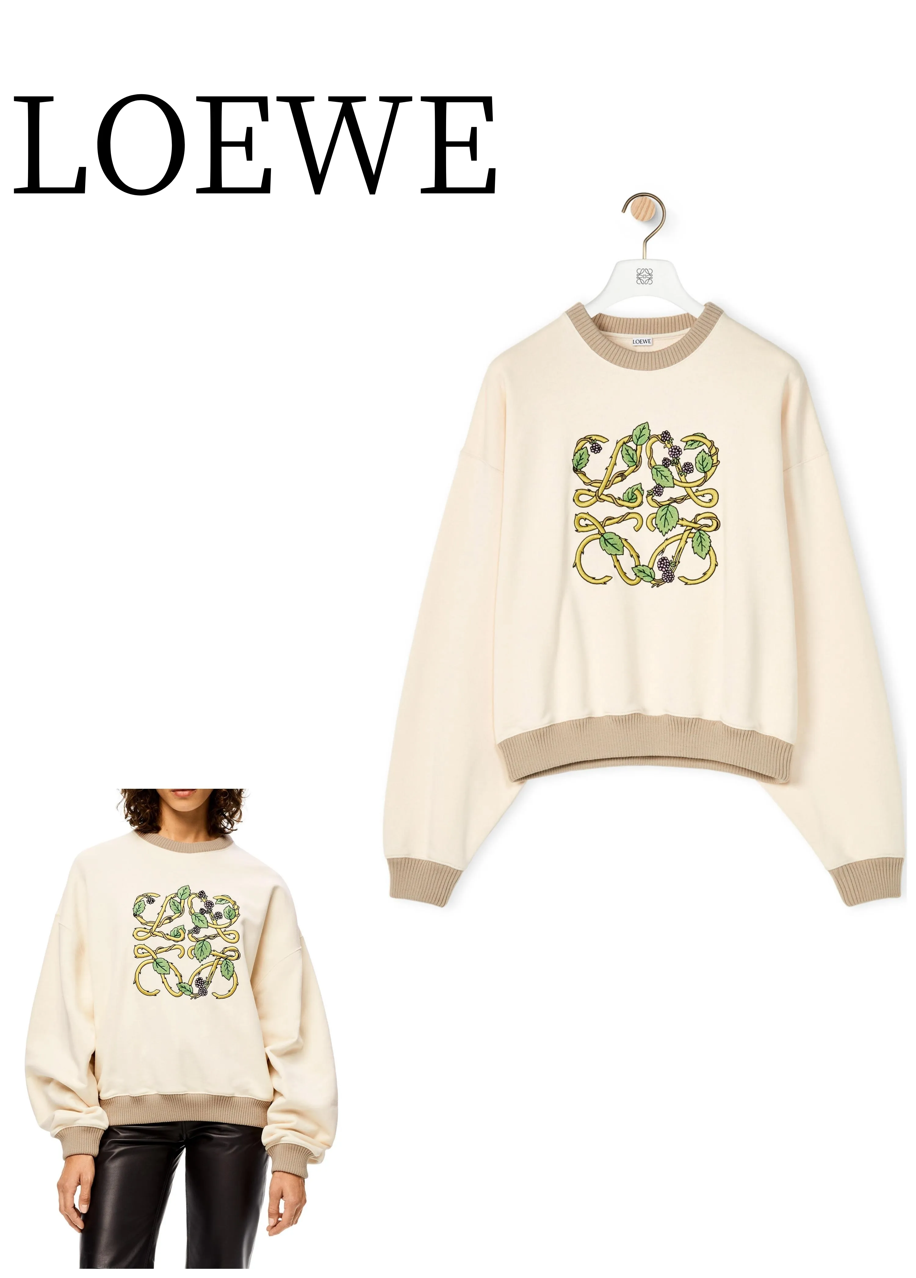 LOEWE Herbarium anagram cotton sweatshirt - SHOP NOW