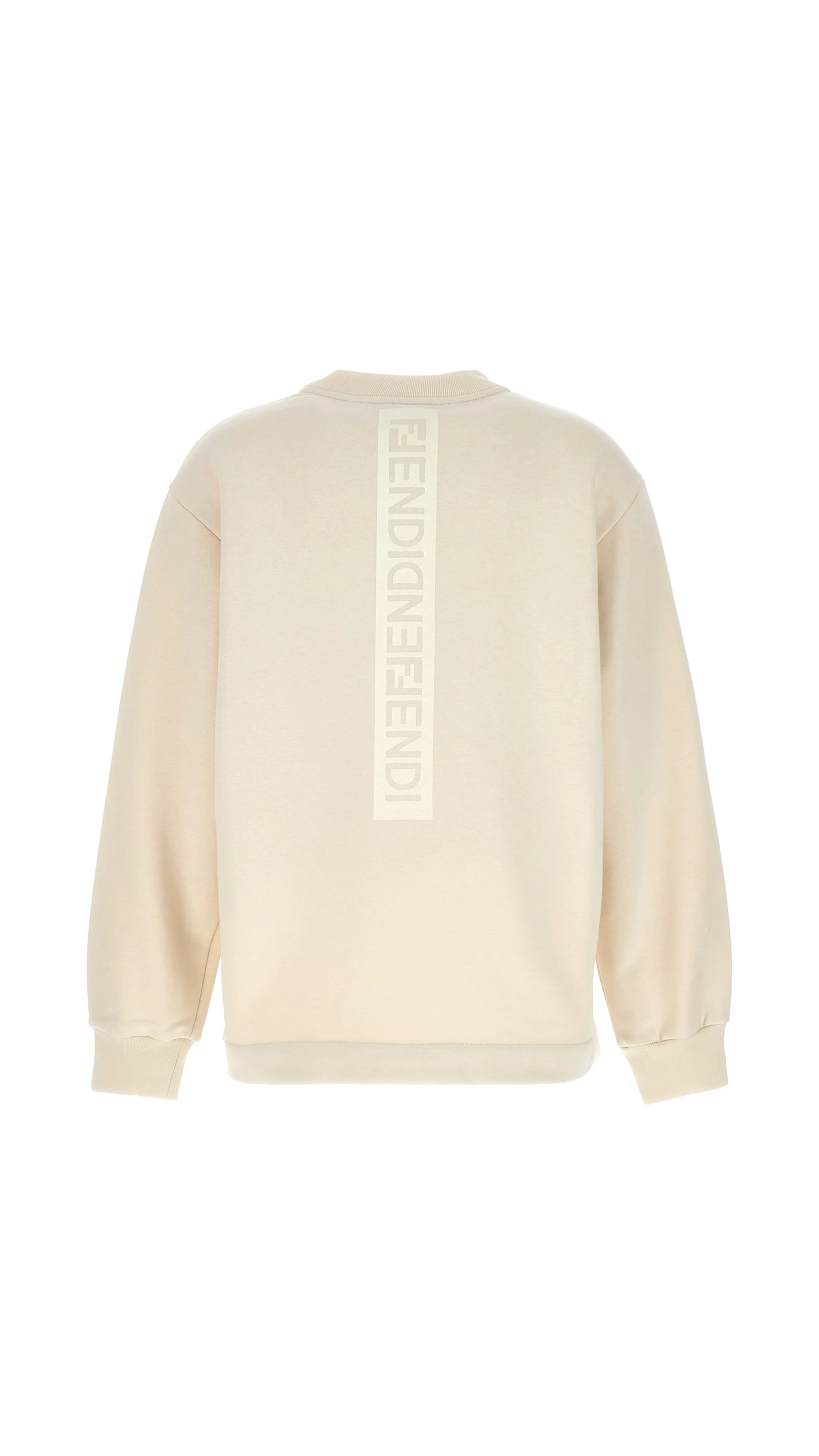 Beige Logo Patch Jersey Sweatshirt