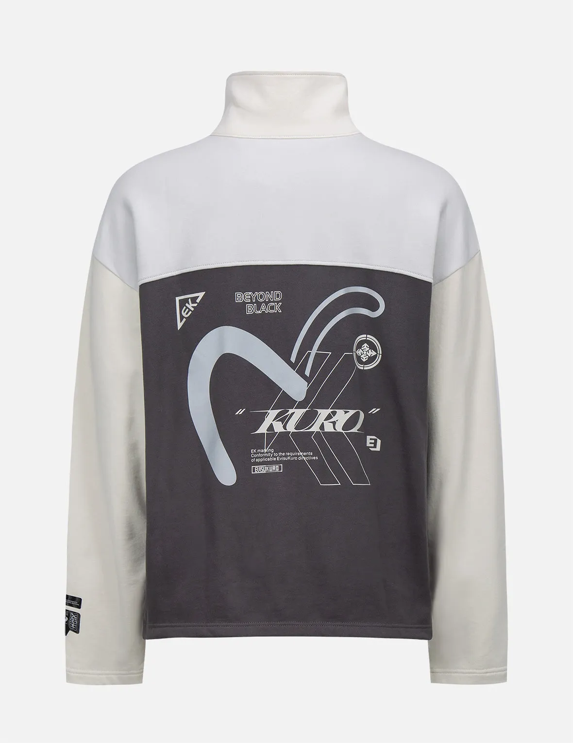 Logo Print Polo Neck Sweatshirt